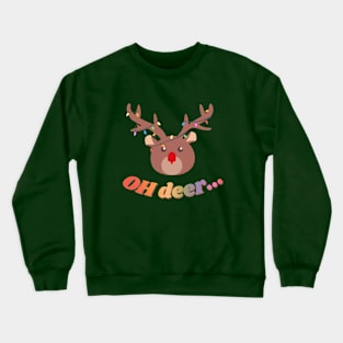 OH DEER - Christmas Reindeer Crewneck Sweatshirt